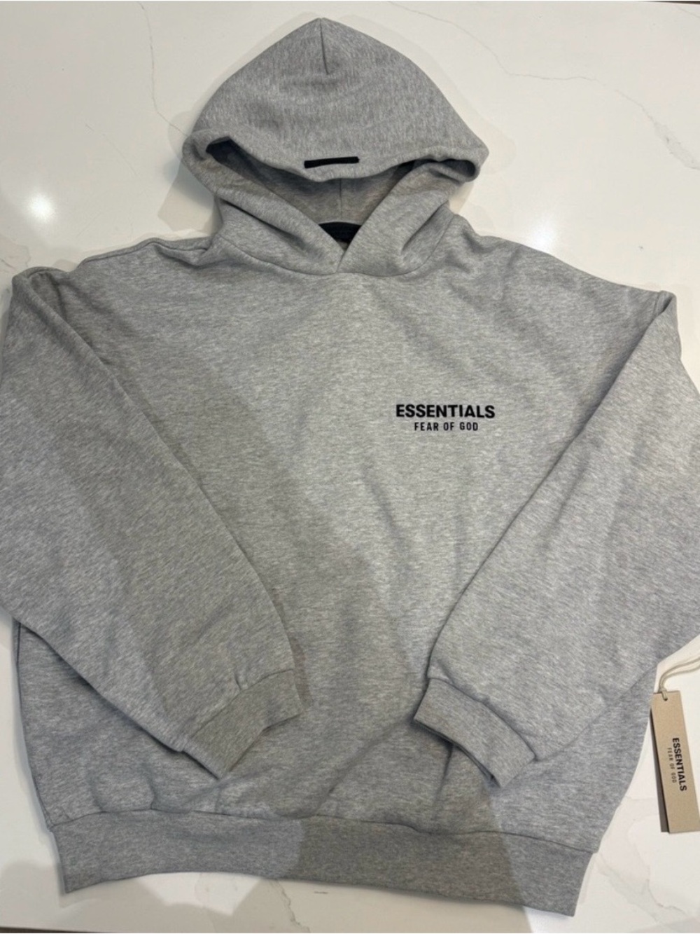 Extra small Essentials Dark Gray Pullover Hoodie with Small Chest Logo+dust-bag